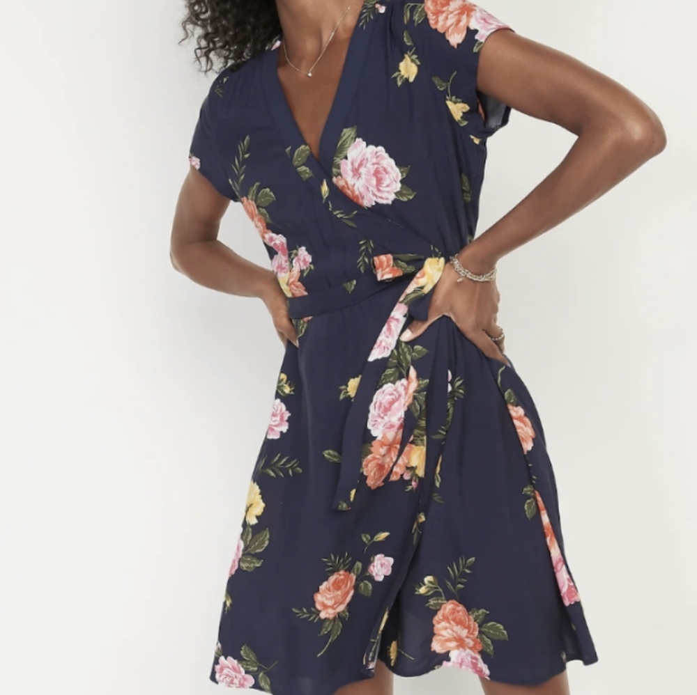 Old Navy floral wrap dress